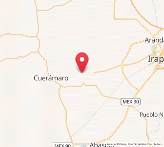 Map of Cerrito de Agua Caliente, Guanajuato