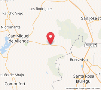 Map of Cerritos, Guanajuato