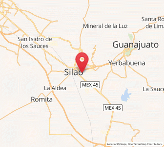 Map of Cerritos, Guanajuato