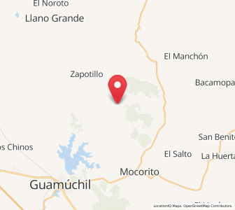 Map of Cerro Agudo, Sinaloa