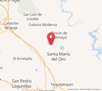 Map of Cerro Blanco, Nayarit