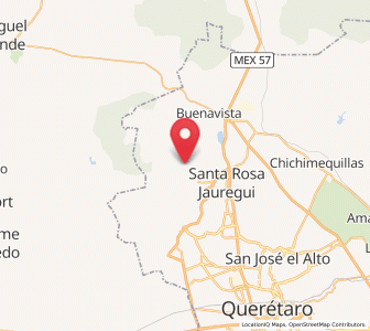 Map of Cerro Colorado (El Colorado), Querétaro