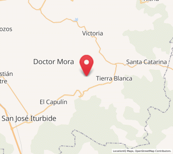 Map of Cerro Colorado, Guanajuato