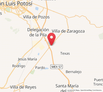 Map of Cerro Gordo, San Luis Potosí