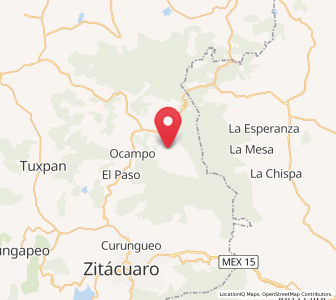 Map of Cerro Prieto, Michoacán