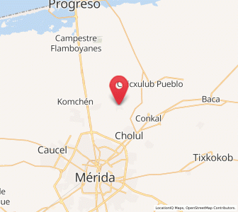 Map of Chablekal, Yucatán