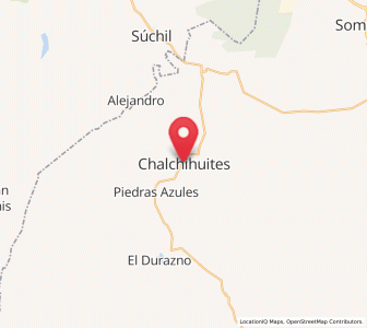 Map of Chalchihuites, Zacatecas