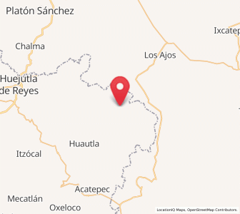 Map of Chalingo, Hidalgo