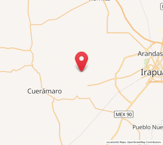 Map of Chamacua, Guanajuato