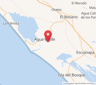Map of Chametla, Sinaloa
