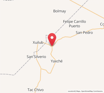 Map of Chanchen Primero, Quintana Roo