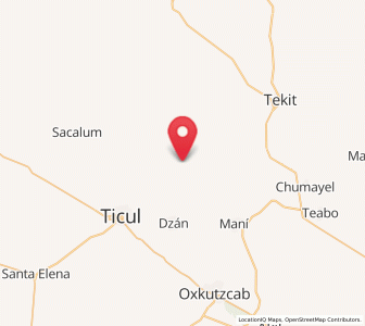 Map of Chapab, Yucatán