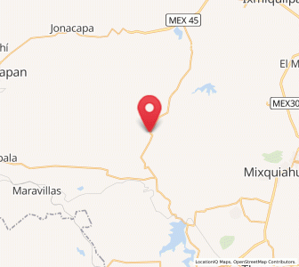 Map of Chapantongo, Hidalgo