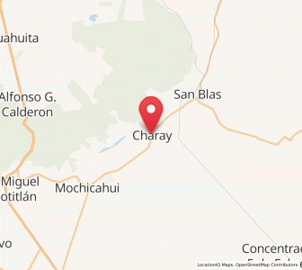 Map of Charay, Sinaloa