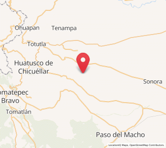 Map of Chavaxtla, Veracruz