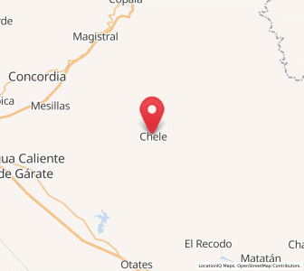 Map of Chele, Sinaloa