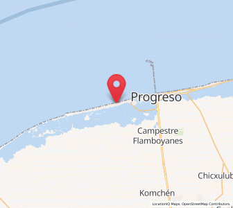 Map of Chelem, Yucatán