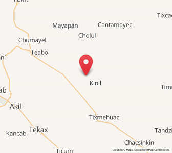Map of Chican, Yucatán