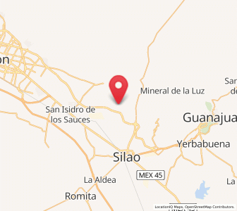 Map of Chichimequillas, Guanajuato