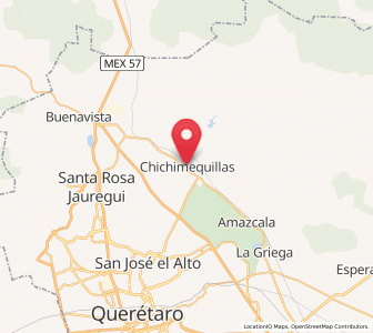 Map of Chichimequillas, Querétaro