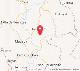 Map of Chiconamel, San Luis Potosí