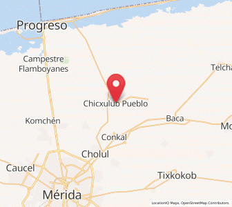 Map of Chicxulub Pueblo, Yucatán