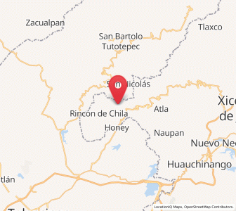Map of Chila de Juárez, Puebla