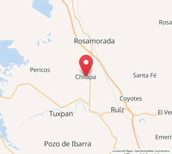Map of Chilapa, Nayarit