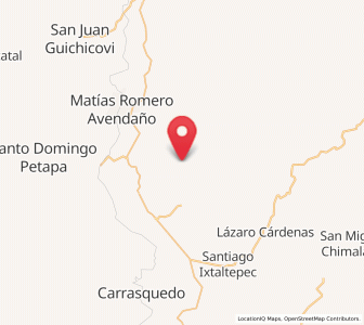 Map of Chivixhuyo, Oaxaca