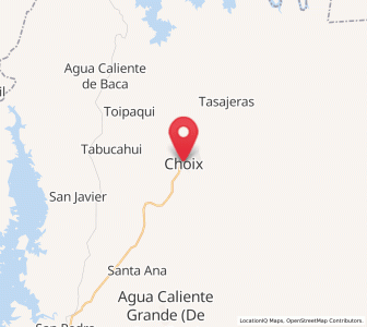 Map of Choix, Sinaloa