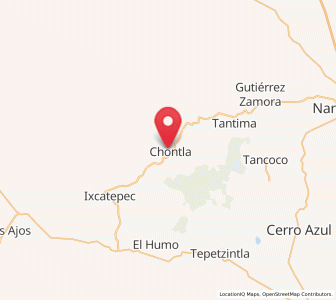 Map of Chontla, Veracruz