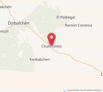 Map of Chunchintok, Campeche