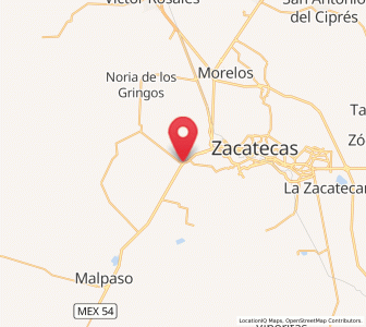 Map of Cieneguillas, Zacatecas