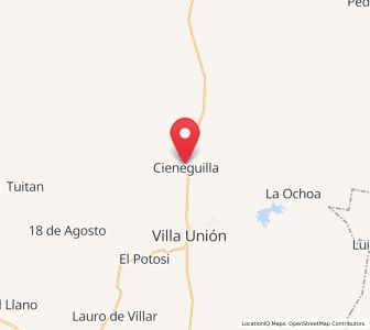 Map of Cieneguillas, Durango