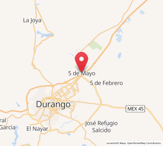 Map of Cinco de Mayo, Durango