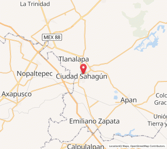 Map of Ciudad Sahagun, Hidalgo