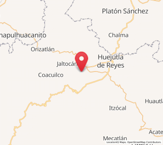 Map of Coamila, Hidalgo