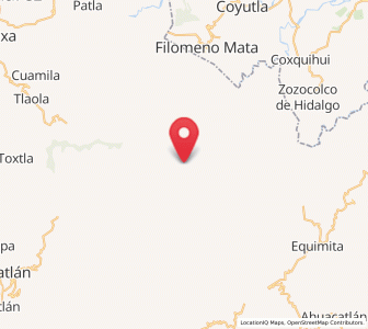 Map of Coatepec, Puebla