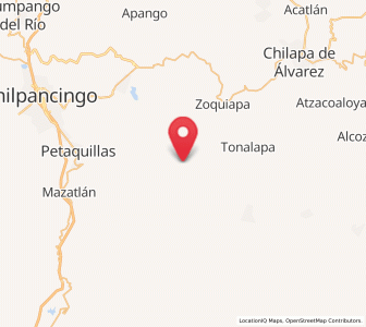 Map of Coatomatitlán, Guerrero