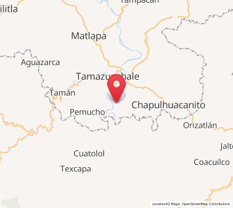 Map of Coaxocotitla, San Luis Potosí