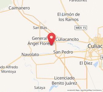 Map of Cofradía de San Pedro, Sinaloa