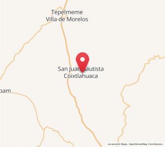 Map of Coixtlahuaca, Oaxaca