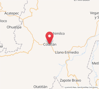 Map of Colatlán, Veracruz