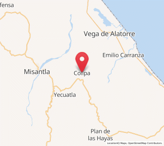 Map of Colipa, Veracruz