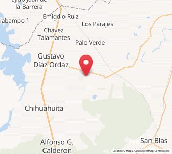 Map of Colonia 12 de Agosto, Sinaloa