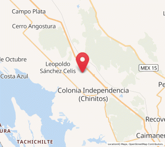 Map of Colonia Agrícola México (Palmitas), Sinaloa