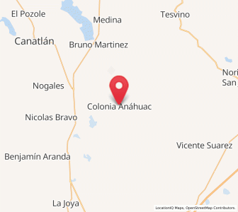 Map of Colonia Anáhuac (Palo Blanco), Durango
