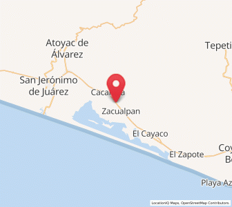 Map of Colonia Cuauhtémoc, Guerrero