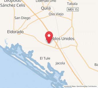 Map of Colonia Emancipación, Sinaloa