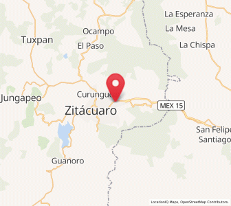 Map of Colonia Emiliano Zapata (San Juan Zitácuaro), Michoacán
